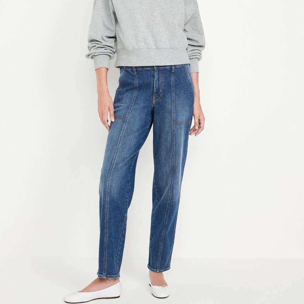 High-Waisted OG Loose Utility Jeans